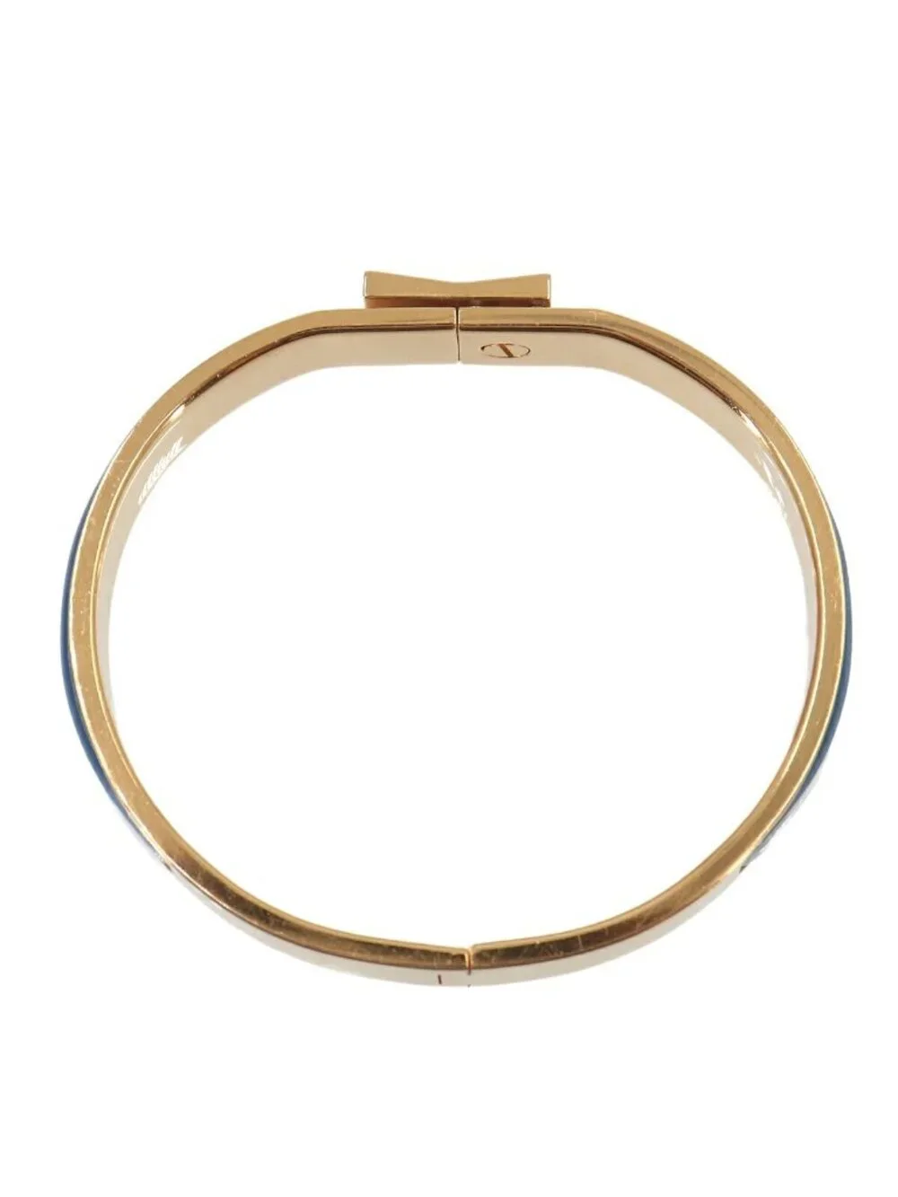 Hermes Roemaille PM Bangle Bracelet Blue Multicolor Gold Lion Email PM